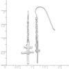 Gold Cross Dangle Shepard Hook Earrings