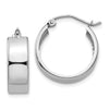 14k White Gold 5.5x18mm Polished Hoop Earrings