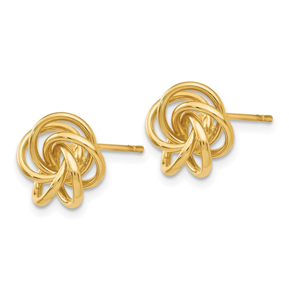 Gold Love Knot Post Earrings