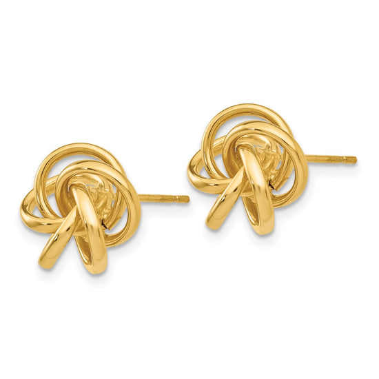 Gold Love Knot Post Earrings