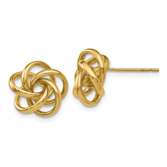 Gold Love Knot Post Earrings