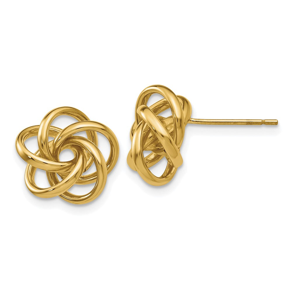 Gold Love Knot Post Earrings