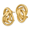 14k Polished Fancy Circles Omega Back Post Earrings