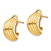 Gold Omega Back Post Earrings