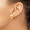 14k 12x17mm Polished Fancy Omega Back Post Earrings