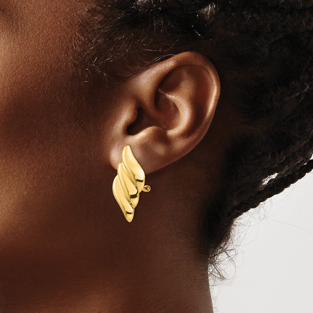Gold Non-pierced Clip Earrings