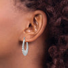 Gold Twisted Oval Hoop Earrings