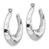 14k White Gold Hammered Hoop Earring Jackets