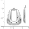 14k White Gold Polished Square Hoop Earring Jackets