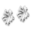 14k White Gold Polished Floral Earring Jackets