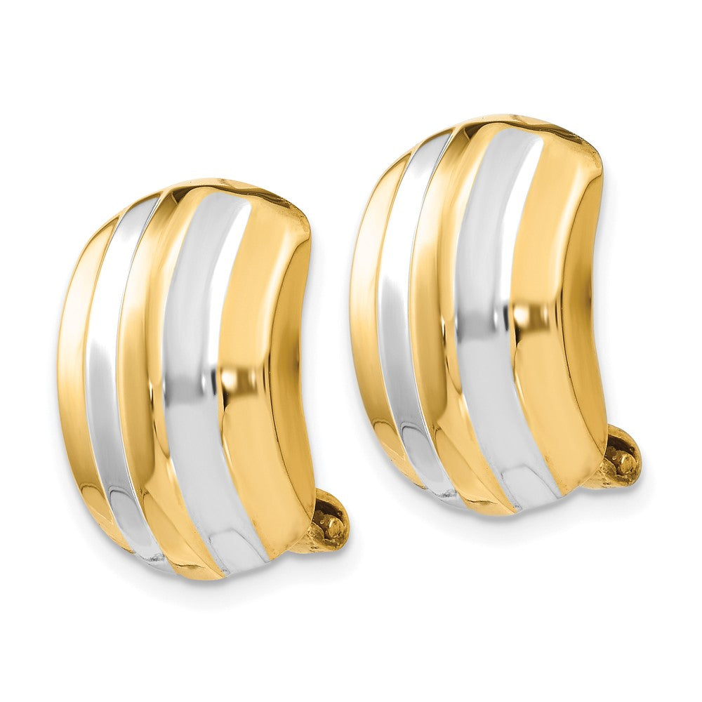 Gold Non-pierced Clip Earrings