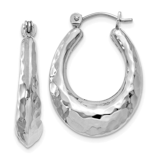 Gold Hammered Hoop Earrings