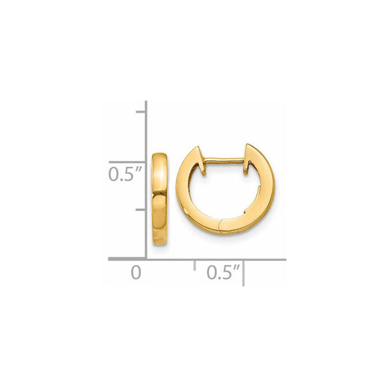 Gold Hinged Circle Hoop Earrings