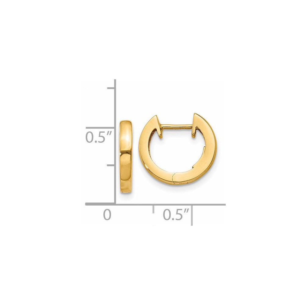 Gold Hinged Circle Hoop Earrings