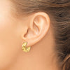 14k Faceted & Polished Hinged 6mm Hoop Earrings