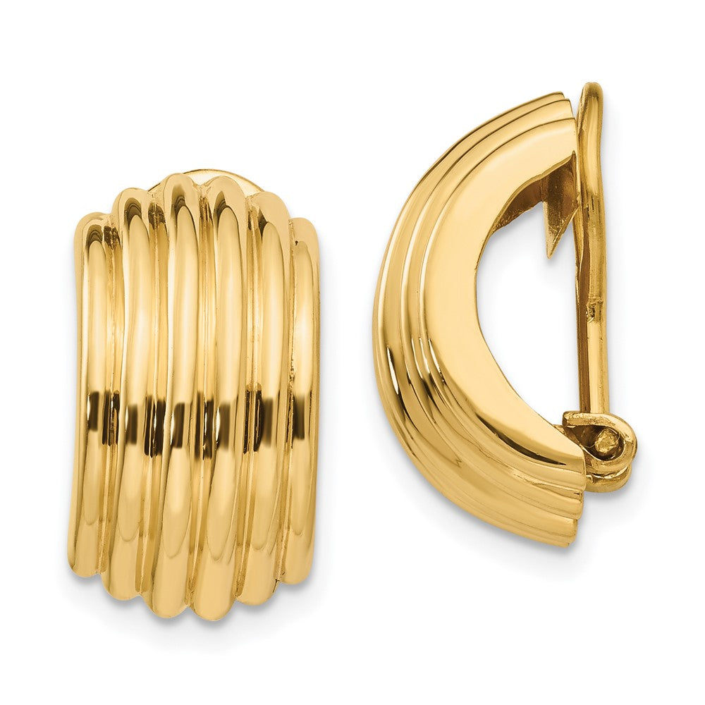 Gold Non-pierced Clip Earrings