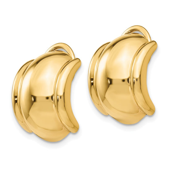 Gold Non-pierced Clip Earrings