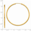 14k 2x50mm Polished Round Endless Tube Hoop Earrings