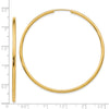 14k 2x54mm Polished Round Endless Tube Hoop Earrings