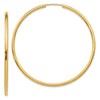 14k 2x54mm Polished Round Endless Tube Hoop Earrings