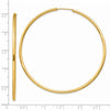 14k 2x60mm Polished Round Endless Tube Hoop Earrings