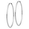 14k White Gold 2x54mm Polished Round Endless Tube Hoop Earrings