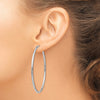 14k White Gold 2x54mm Polished Round Endless Tube Hoop Earrings