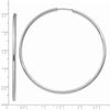 14k White Gold 2x60mm Polished Round Endless Tube Hoop Earrings