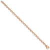 14K Rose Gold 8.5 inch 5mm Hand Polished with Ridged Edge Fancy Link Fancy Lobster Clasp Bracelet