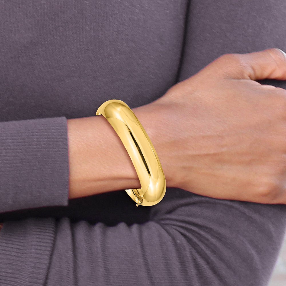 Gold High Polished Hinged Bangles