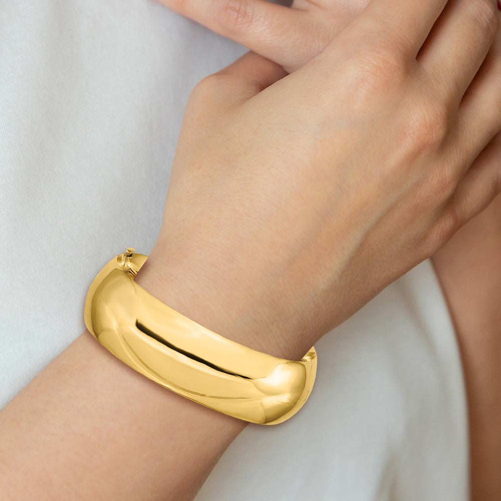 Gold High Polished Hinged Bangles