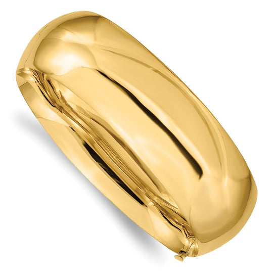 Gold High Polished Hinged Bangles