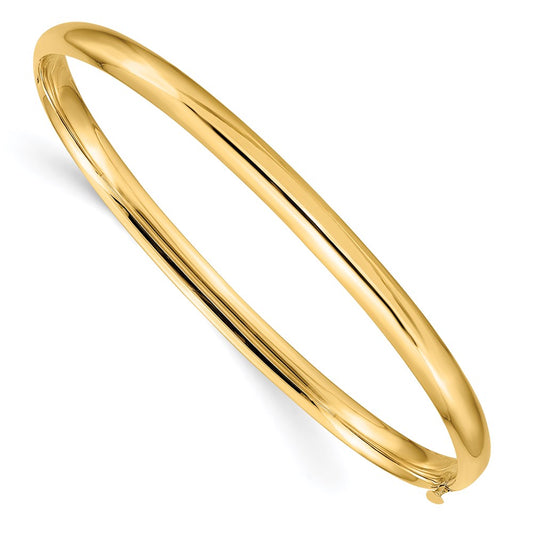 Gold High Polished Hinged Bangles