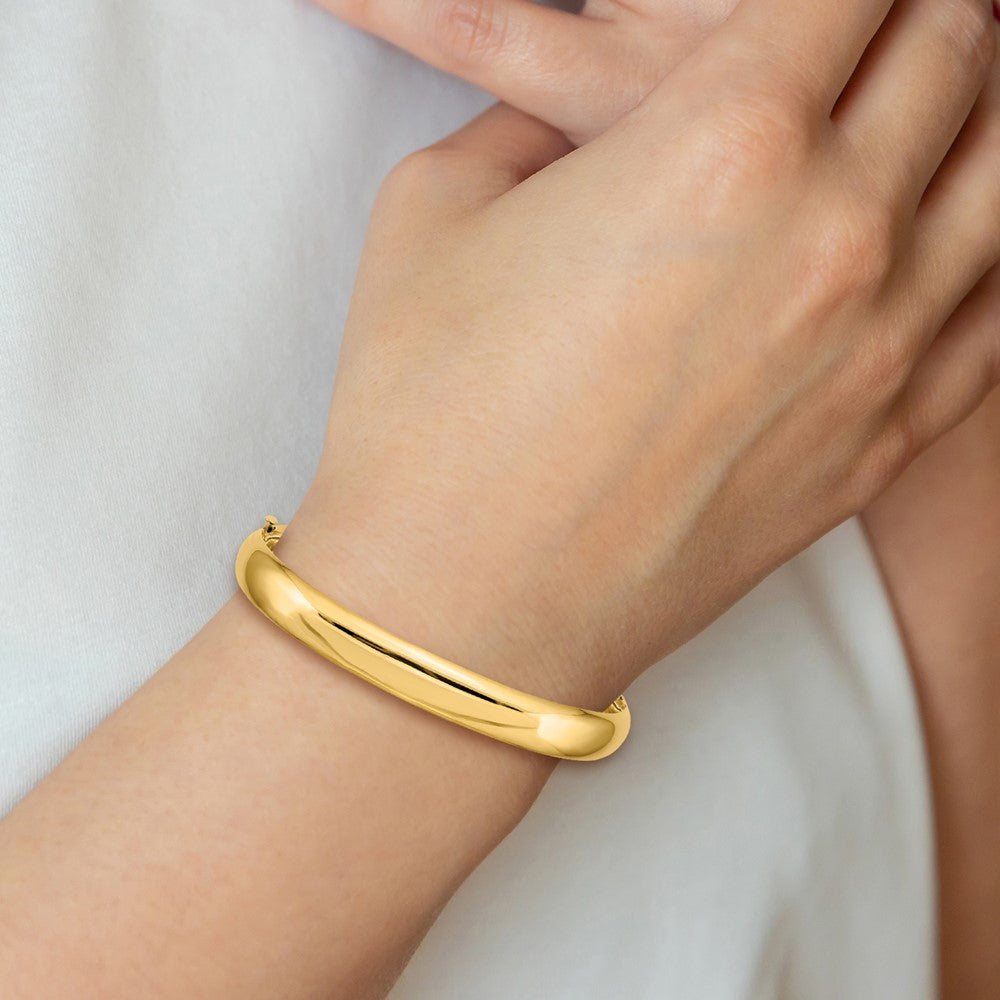 Gold High Polished Hinged Bangles