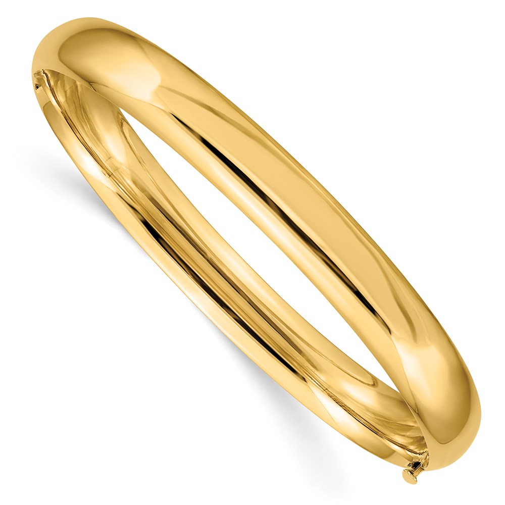 Gold High Polished Hinged Bangles