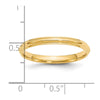 Half Round with Edge Band — 2.5 mm