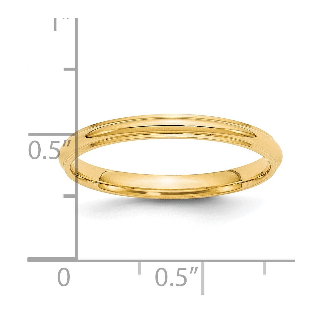 Half Round with Edge Band — 2.5 mm