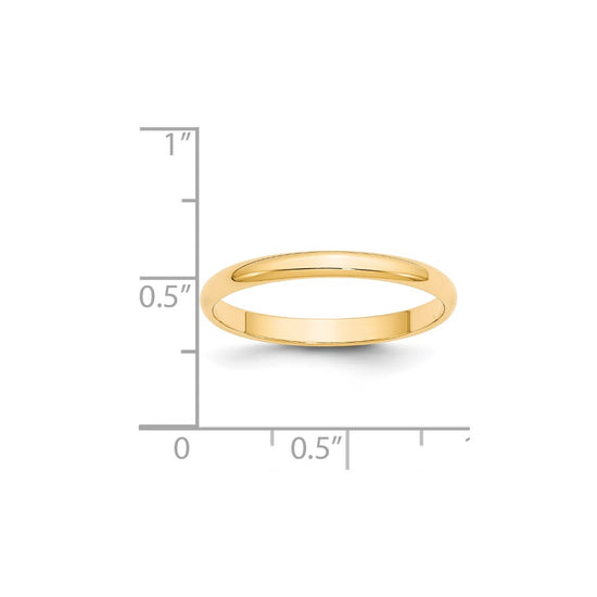 Half Round Lightweight Band — 2.5 mm