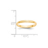 Half Round Lightweight Band — 2.5 mm