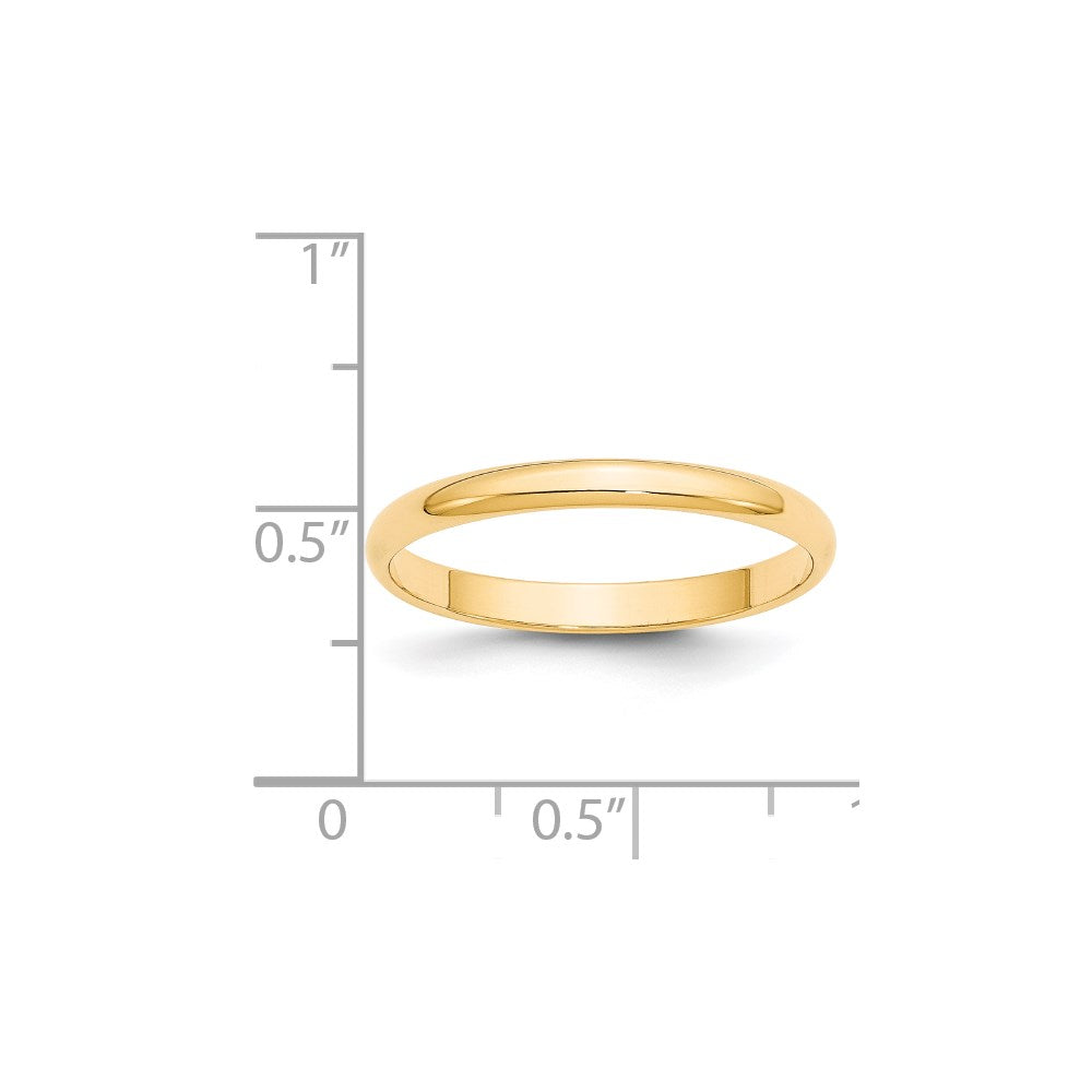 Half Round Lightweight Band — 2.5 mm