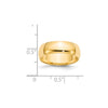 Half Round Lightweight Band — 6 mm