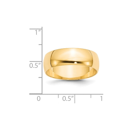 Half Round Lightweight Band — 7 mm