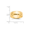 Half Round Lightweight Band — 7 mm