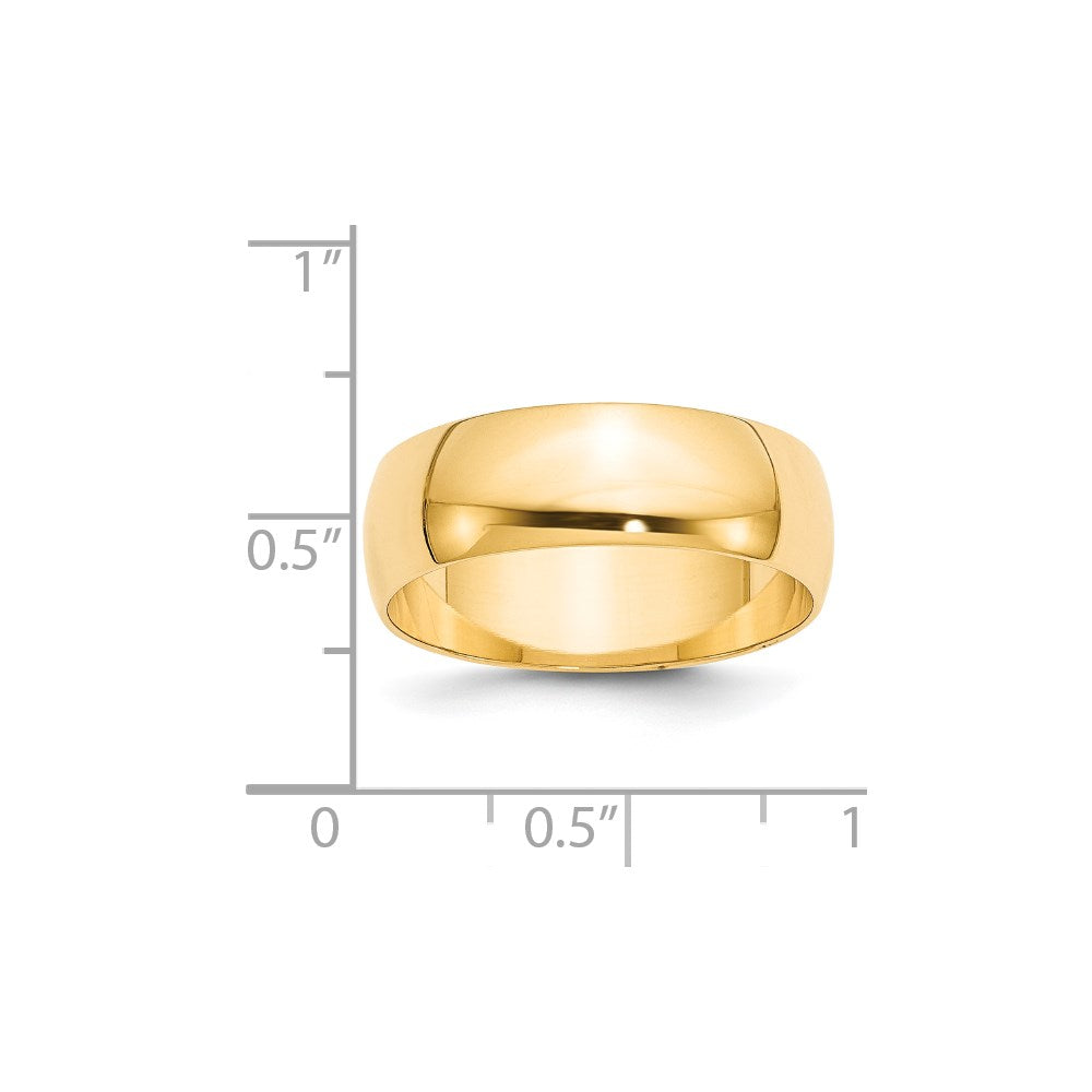 Half Round Lightweight Band — 7 mm
