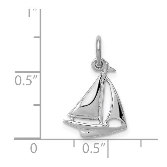 Gold Polished Sailboat Pendants