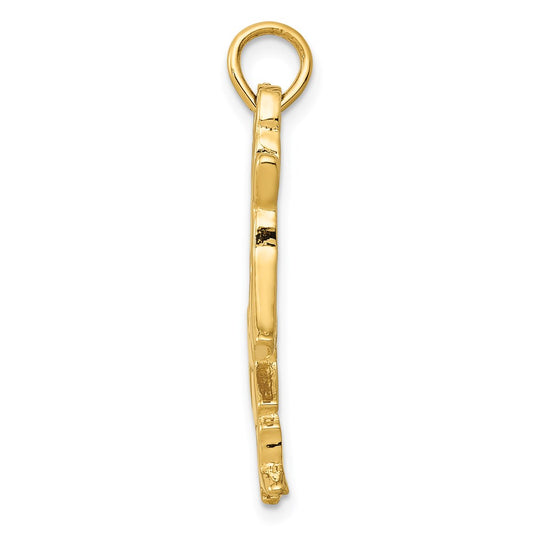 14k Polished 3-Dimensional Kokopelli Charm