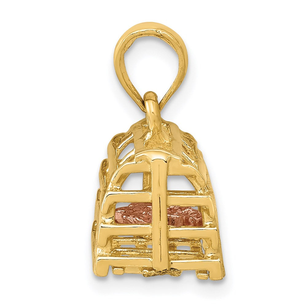 Gold Polished Lobster Trap Pendants