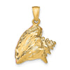 Gold Polished Sea Shell Pendants