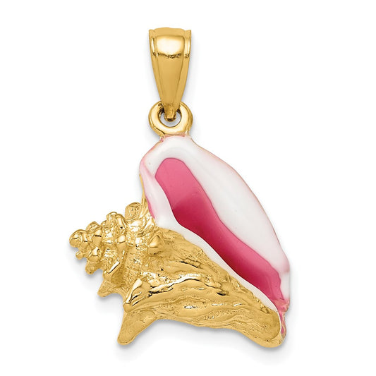 Gold Polished Sea Shell Pendants