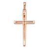 14k Rose Gold Cross Pendant